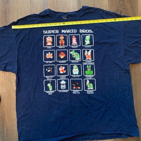 Super Mario Bros Character Grid T-Shirt size 3X - Picture 2 of 7
